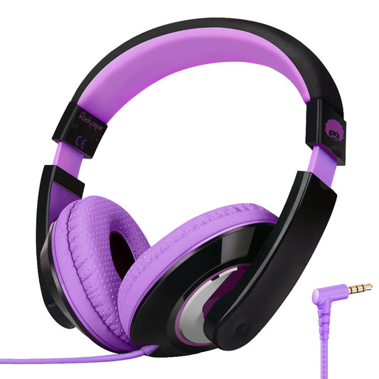 rockpapa Comfort Kids Headphones for School, Lightweight Childrens Boys Girls Teens Over-Ear Headphones Wired 3.5mm for CD DVD Player Tablet Phone…