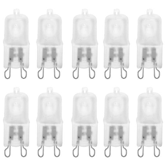 12Vmonster 10 Pack AC 120V 75W Warm White Frosted Halogen Light Bulb G9 JCD Type T4 Spot Light Replacement