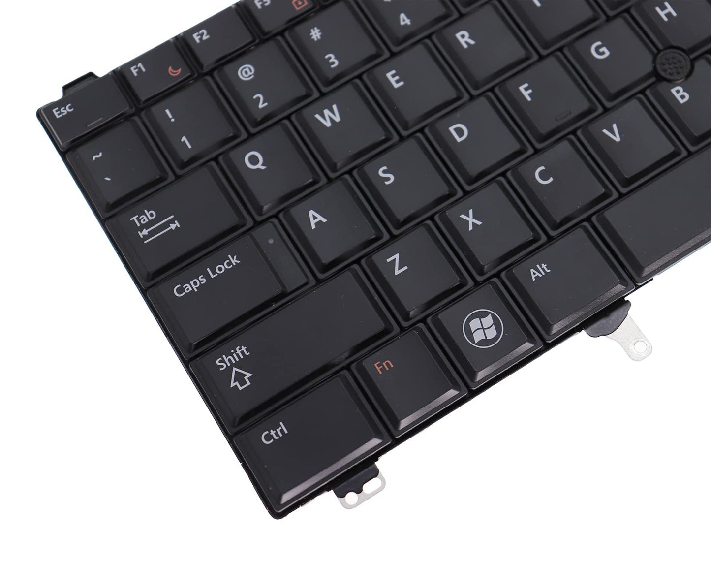 LeFix US Non-Backlit Keyboard with Pointer Compatible with Dell Latitude E6520 E6530 E6540 E5520 E5520M E5530|Orange Print of Function