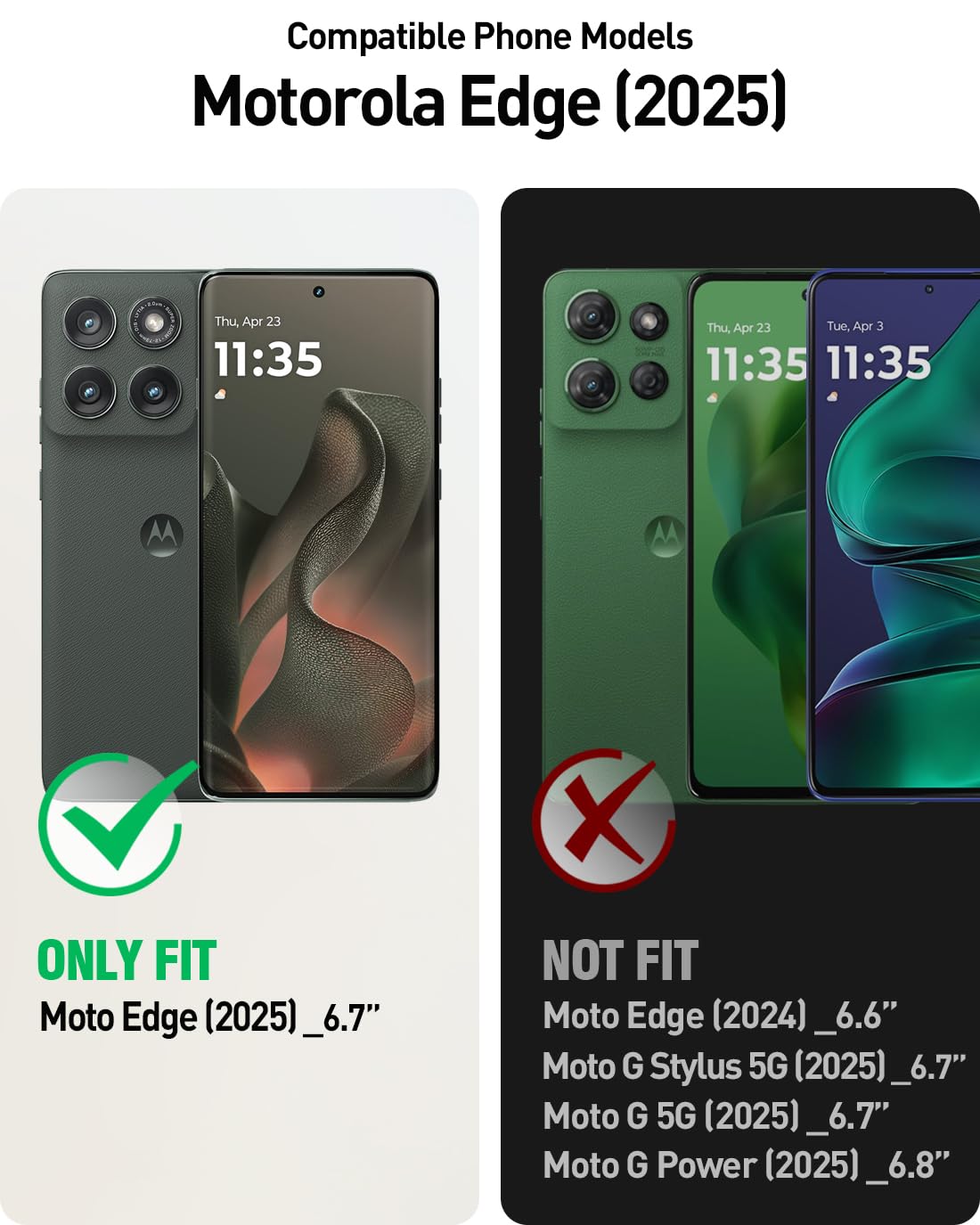 Poetic Revolution Case for Motorola Moto Edge 2025 [Not for 2024 Version], [Slide Camera Cover], Full-Body Military Grade Rugged Shockproof Cover