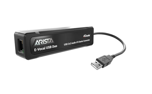 Arista E-Vocal Duo 2-Channel Input/Output USB Dante Converter (ARS-0202-A33)