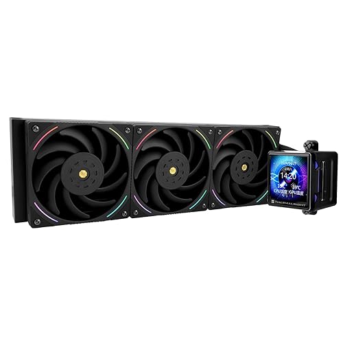 Thermalright Elite Vision 360 ARGB Black CPU AIO Cooler,IPS LCD Screen with 320 * 320 Resolution,for AM5&Intel 1700/1851,High-Performance CPU