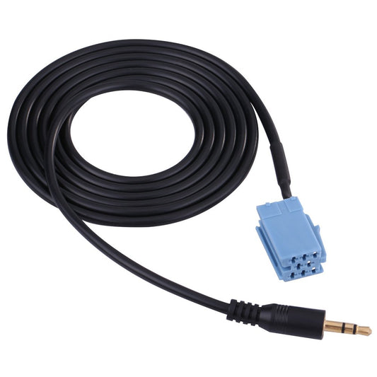 Qiilu Car o Adapter Cable, AUX Cable Music Interface Adapter 3.5 mm Jack 150cm Length Compatible for// B5///Blaupunkt