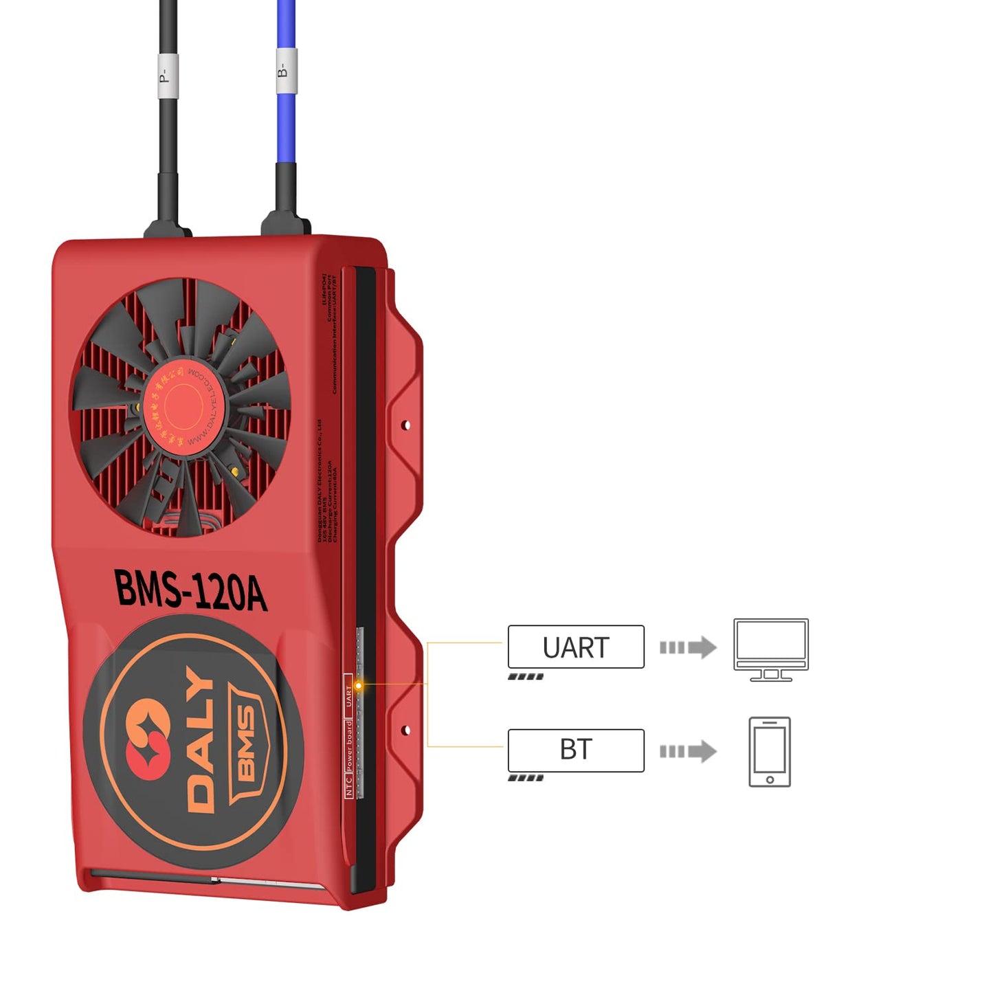 DALY Smart BMS 16S 48V LifePO4 PCB Protection Board with Balance Leads and Wireless Bluetooth Module for 16 Cells 48Volts Lithium Battery Pack(Smart…
