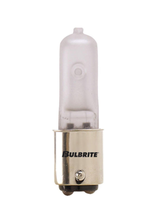 Bulbrite 613052 Q50FR/DC 50 Watt T4 JD Halogen, Frost, BA15d Base, 120 Volts