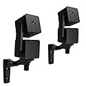 LEFXMOPHY Wall Mount for WYZE Cam Pan V3 for Camera Corner/Ceiling Indoor/Outdoor Mounting Bracket Base 180 Degree Tilt Adjustable 2-Pack Black Shelf
