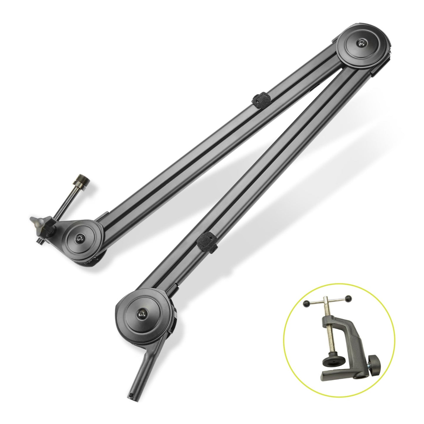 Knox Gear Professional Microphone Stand for Yeti and Snowball Microphones (Black, Steel, Basic/Functional, 5/8-inch Thread, Up to 5 lbs, 30-inch Arm)