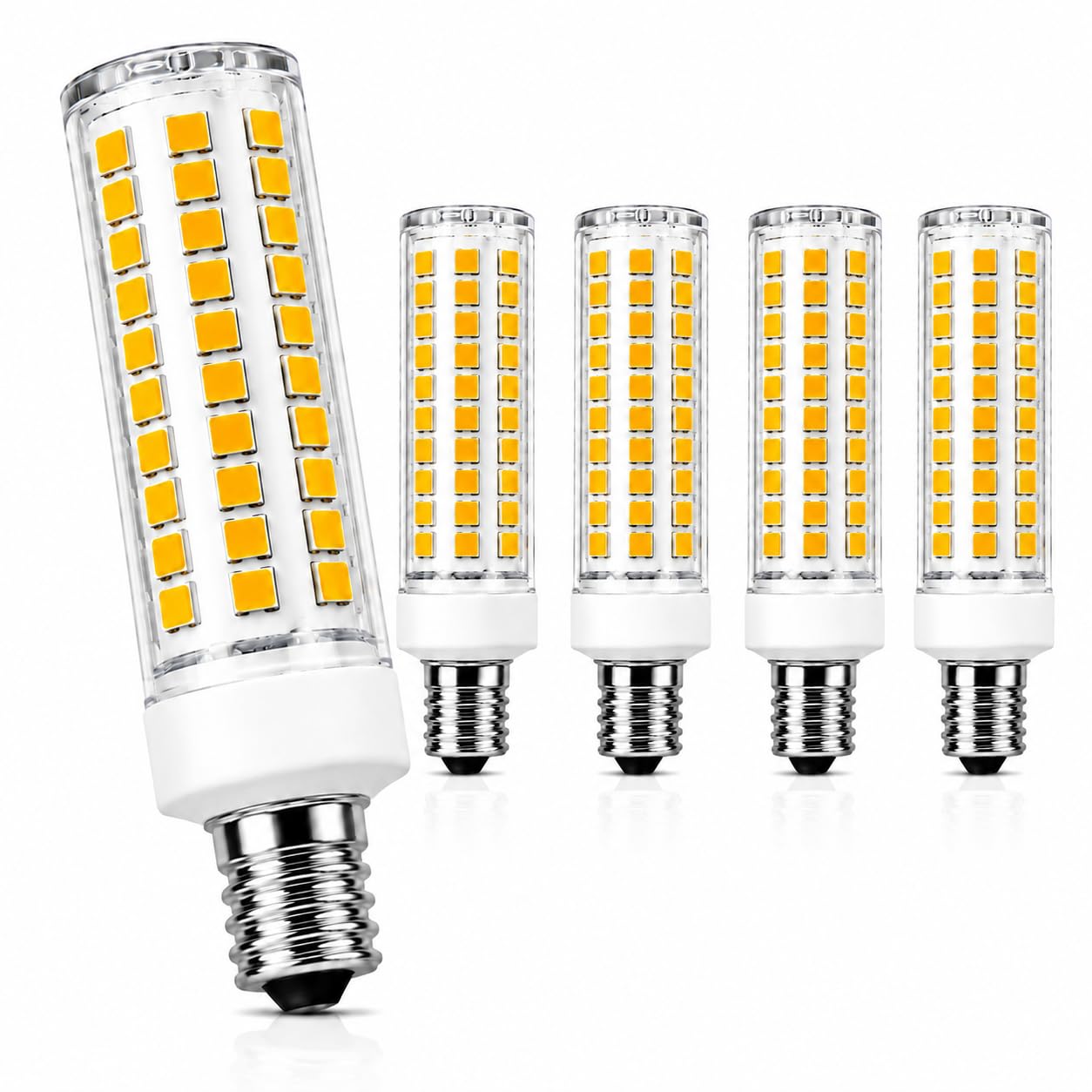 Momolumen 5 Pack E12 LED Light Bulbs 100 Watt Equivalent, Candelabra Bulbs, Non-Dimmable T6 Candle Bulbs for Chandeliers Ceiling Fan Wall Sconce