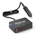 Dzytnsy 200W Car Fast Charging Station,6 Ports, Compatible with MacBook pro/Air/M5 M4 M3 M2 M1/Dell/Lenovo/HP,for iPhone 17/16/15 Series,Samsung