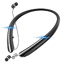 Qeapaue Bluetooth 5.3 Neckband Bluetooth Headphone, Sweat Resistant Noise Cancelling Stereo Headphones, and Retractable Ear Tips for Music