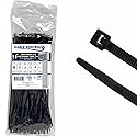 Kable Kontrol Cold Weather Cable Zip Ties 100 Pcs 11 Inch Black, 50 Lbs Tensile Strength, Self-locking UV Resistant Nylon Wire Ties, Up to -40°F