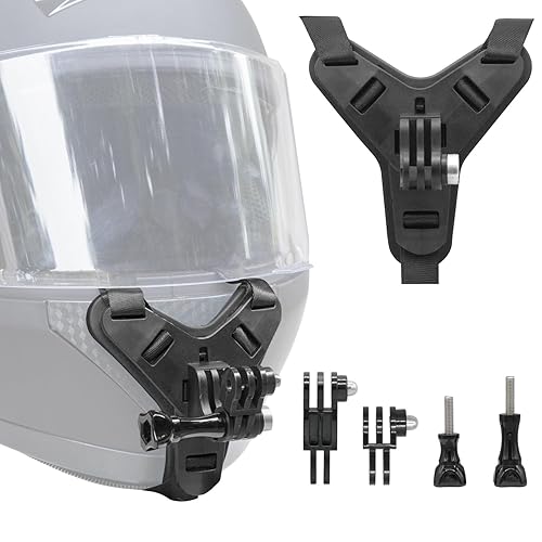 Haoyou Helmet Chin Mount Strap Compatible with Gopro Hero 13 12 11 10 9 8 7 and DJI Osmo Action Camera?Motorcycle Helmet Extension Attachment Mounting