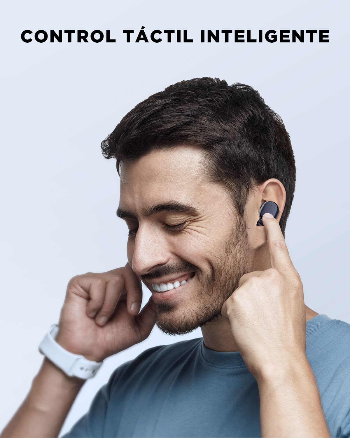 HTC Bluetooth Wireless Earbuds 5 Plus Touch Control Bluetooth 5.3 with USB-C Charging Case in-Ear Stereo Earbuds Bulit-in Microphones-White+Black (US…