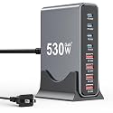 530W USB C Charger Block,8-Port USB C Charging Station GaN IV Travel Essentials Multiple Port Charging Station,140W Laptop Fast Charger Adapter