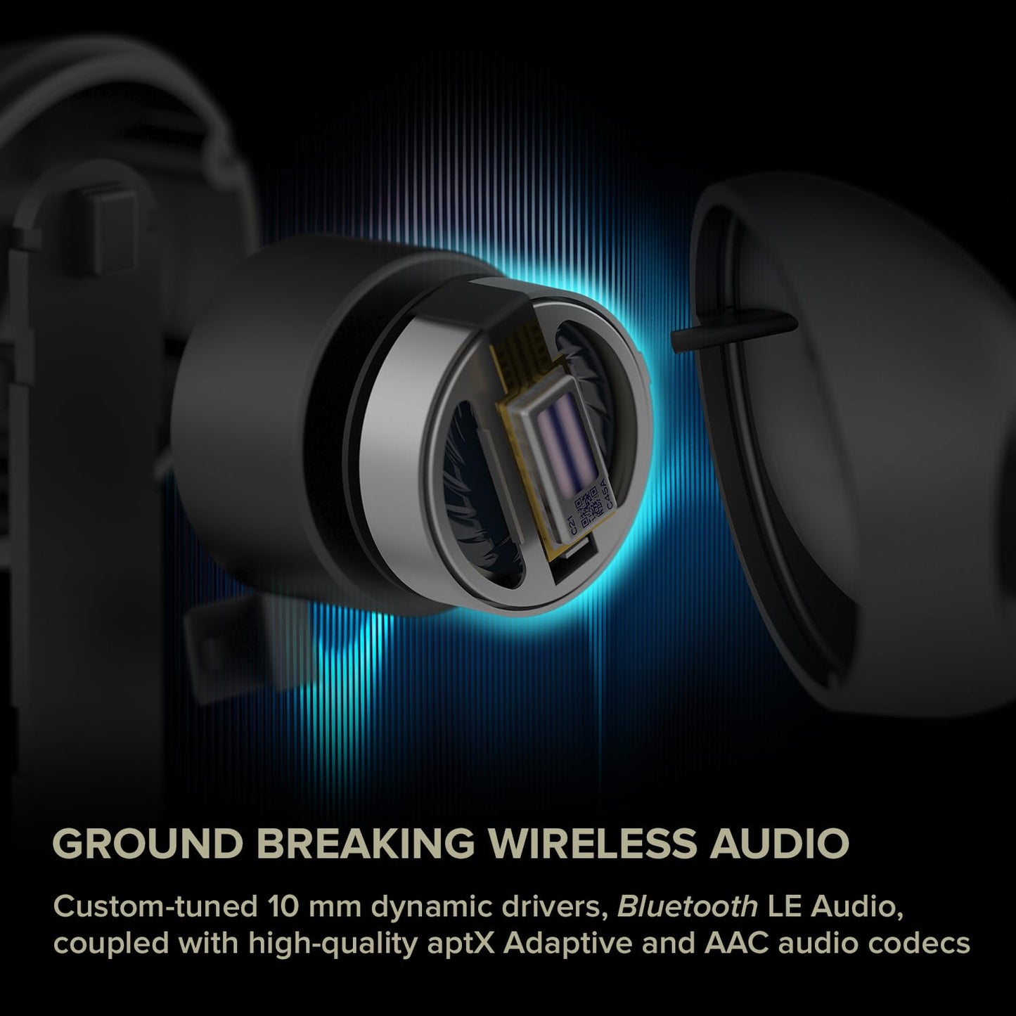 Creative Aurvana Ace with xMEMS Driver, Lightweight True Wireless Sweatproof in-Ears with Bluetooth LE Audio, aptX Adaptive, AAC, ANC, Ambient Mode…