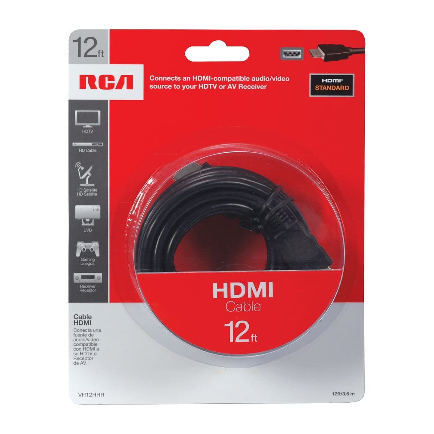 RCAVH12HHR - RCA VH12HHR HDMI(R) Cable (12ft)