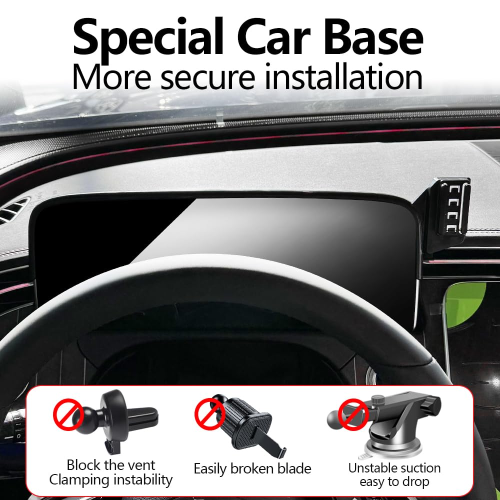 LUNQIN Car Phone Holder Mount for 2024 2025 Mercedes-Benz E Class E350 E450 Sedan Wagon Auto Accessories Navigation Screen Bracket Interior Decoration