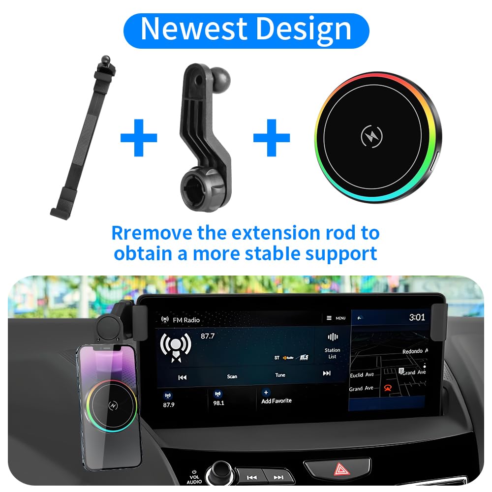 LUNQIN Car Magnetic Phone Mount for Acura RDX 2019 2020 2021 2022 2023 2024 2025 2026 Auto Interior Accessories Best Cellphone Holder Fast 15W