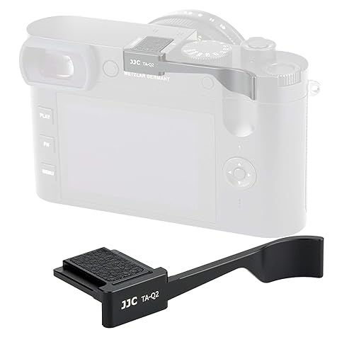 JJC TA-Q2 Thumbs Up Grip for Leica Q2 Camera, Leica Q2 Thumb Grip, Made of Premium Anodized Aluminium Alloy, Silicone Pad, Hot Shoe Grip for Leica Q2