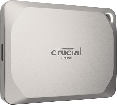 Crucial X9 Pro for Mac 1TB Portable SSD, Up to 1050MB/s Read/Write, 3.2 USB-C, External Solid State Drive, Optimized for Apple Devices