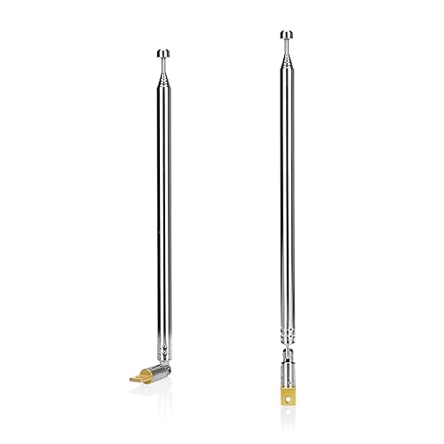 ENUODA 7 Sections Telescopic 17-76cm FM Antenna,Portable Radio Antenna Replacement,Compatible with Indoor Portable Radio,Home Stereo Receiver,AV Audio