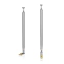 ENUODA 7 Sections Telescopic 17-76cm FM Antenna,Portable Radio Antenna Replacement,Compatible with Indoor Portable Radio,Home Stereo Receiver,AV Audio