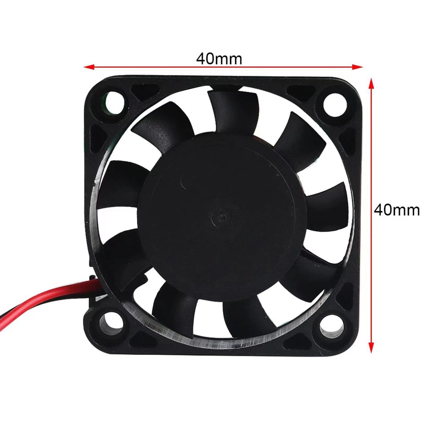 4pcs 3D Printer Fan 12V, 40mm 12 Volt Fan 0.08A DC Mini Quiet Cooling Fan 40X40X10mm Cable for 3D Printer, DVR and Other Small App liances Series