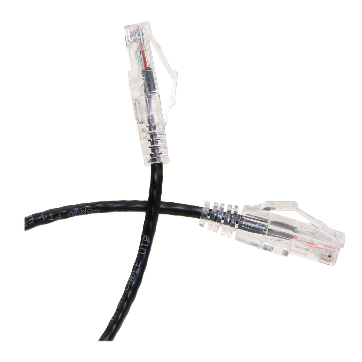 CableWholesale Cat6a Slim Ethernet Cable, 28AWG, 10 Gigabit, 10 ft, Black