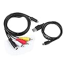 MaxLLTo AV A/V TV Video + USB Data SYNC Cable for Sony Camcorder Handycam DCR-SX34/E/R/L