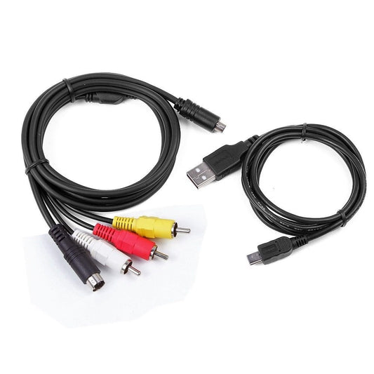 MaxLLTo AV A/V TV Video + USB Data SYNC Cable for Sony Camcorder Handycam DCR-SX34/E/R/L