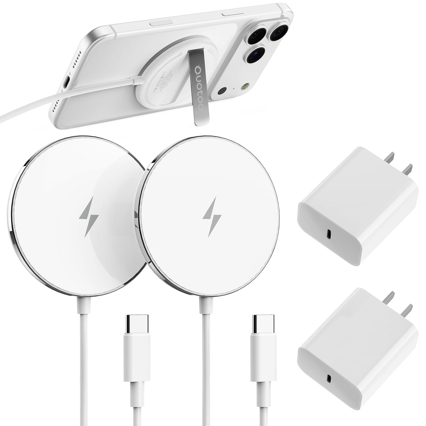 New for MagSafe Charger: Magnetic Wireless Charging Pad for iPhone 17 16 15 14 13 12 Series AirPods 4-2 Pro, Strong Magnet, with PD20W Charging Block