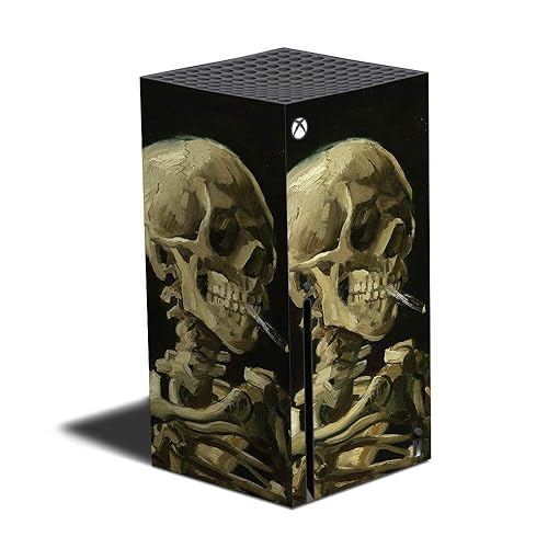 Mighty Skins Skin Compatible with Xbox Series X - Skull with Cigarette | Protective, Durable, and Unique Vinyl Decal wrap Cover | Easy to Apply | Made