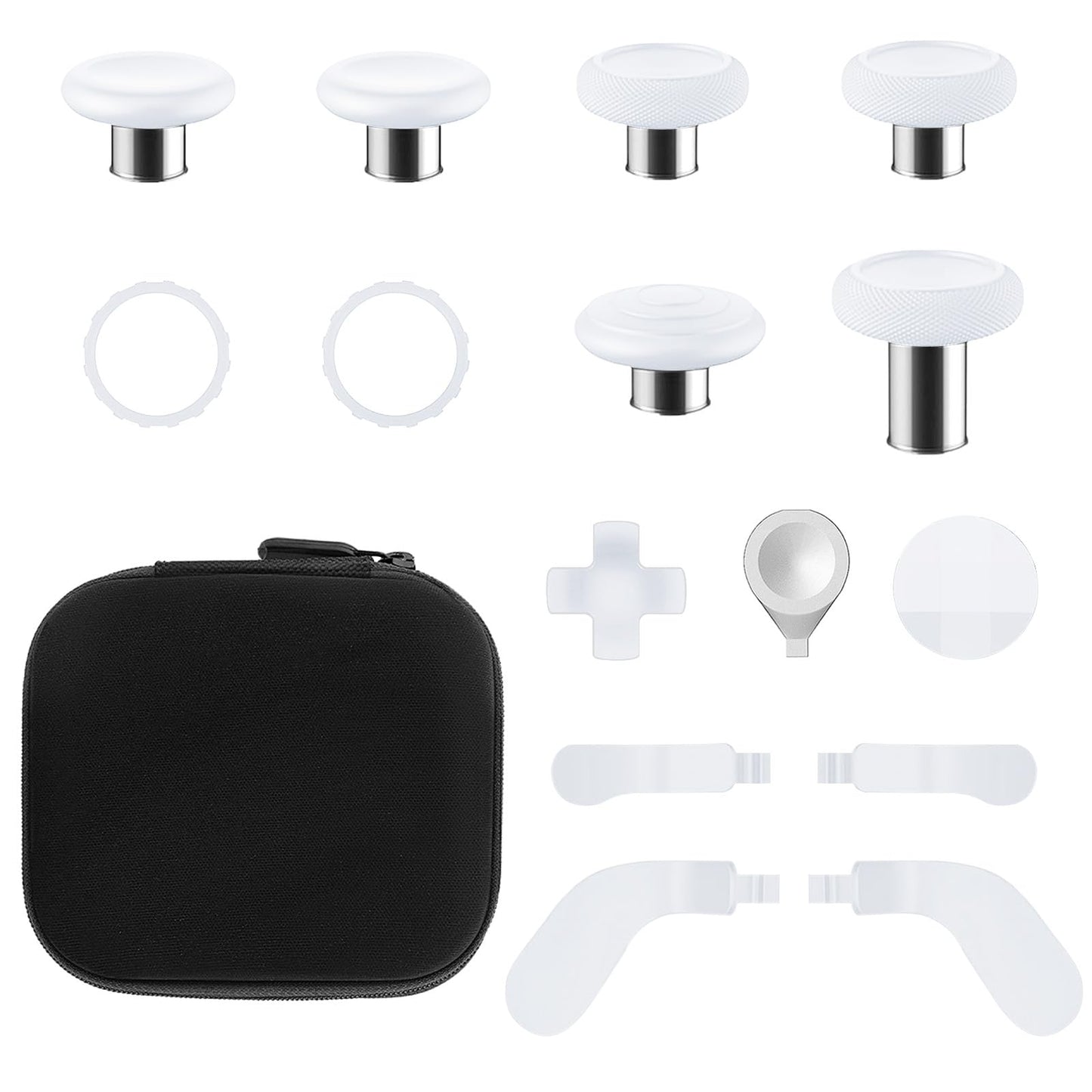 TOMSIN Thumbsticks&Paddles for Xbox Elite 2 Controller,15 In 1 Accessories Pack with Case for Xbox Elite Controller Series 2 Core,6 Metal