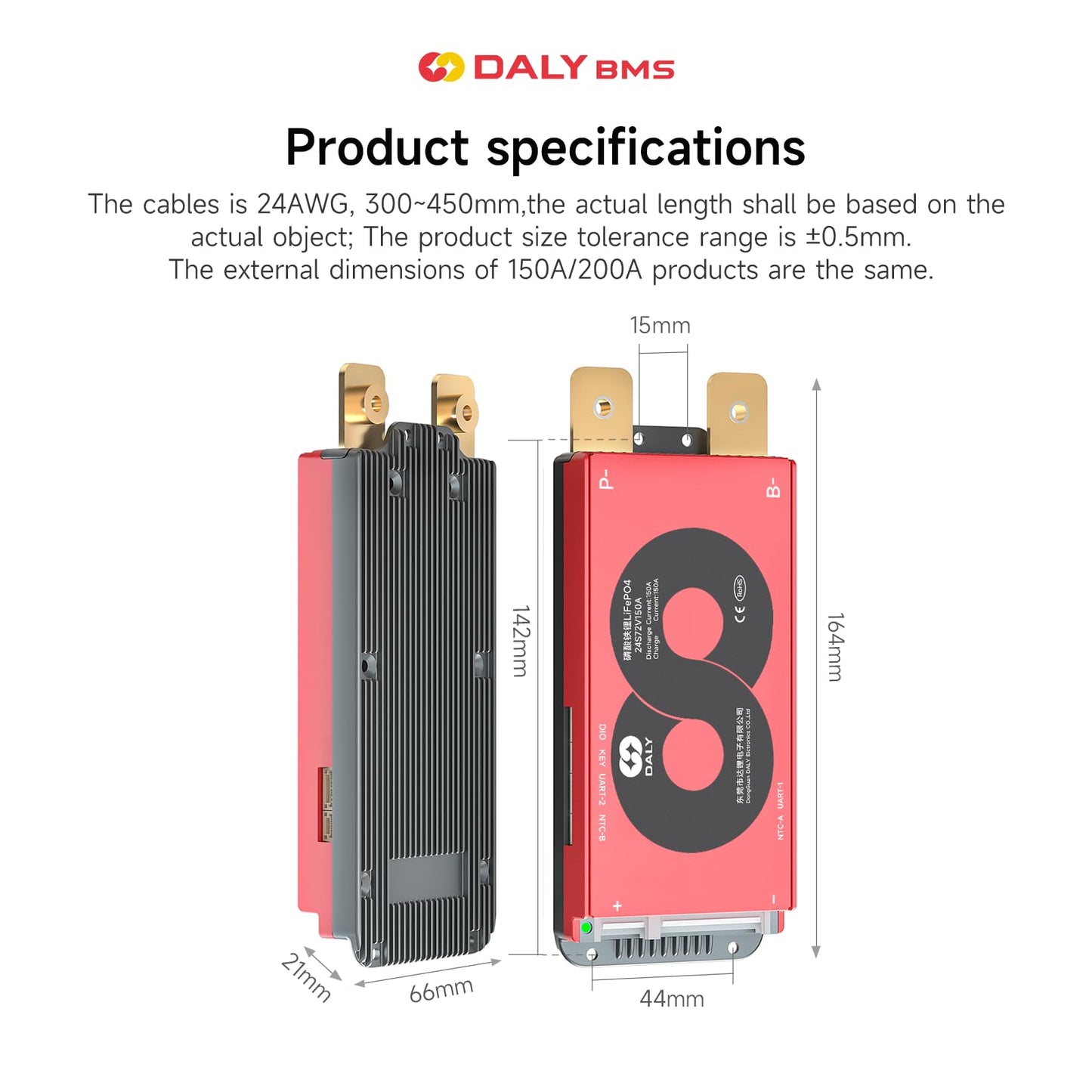 DALY BMS 12V 4S 200A LiFePO4 - Smart Bluetooth Battery Protection Board for 12 Volt Lithium Battery Pack RV Campers Boating Overlanding Home Energy