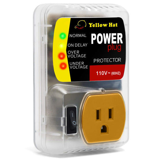 Surge Protector,Voltage Protector for Home Appliance, Voltage Brownout Outlet 110V 15A 2200 Watts Black