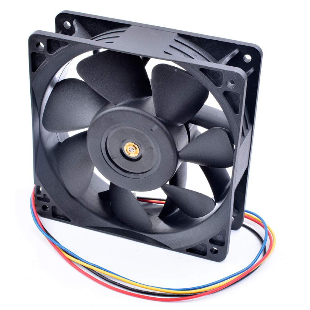 HVVH Dual Ball Bearings High Speed Durable 4 Pin DC 12V 5A 7000 RPM Cooling Fan Brushless Replacement Case Fan for Antminer Bitmain S7 S9 D3 L3 E9 T9