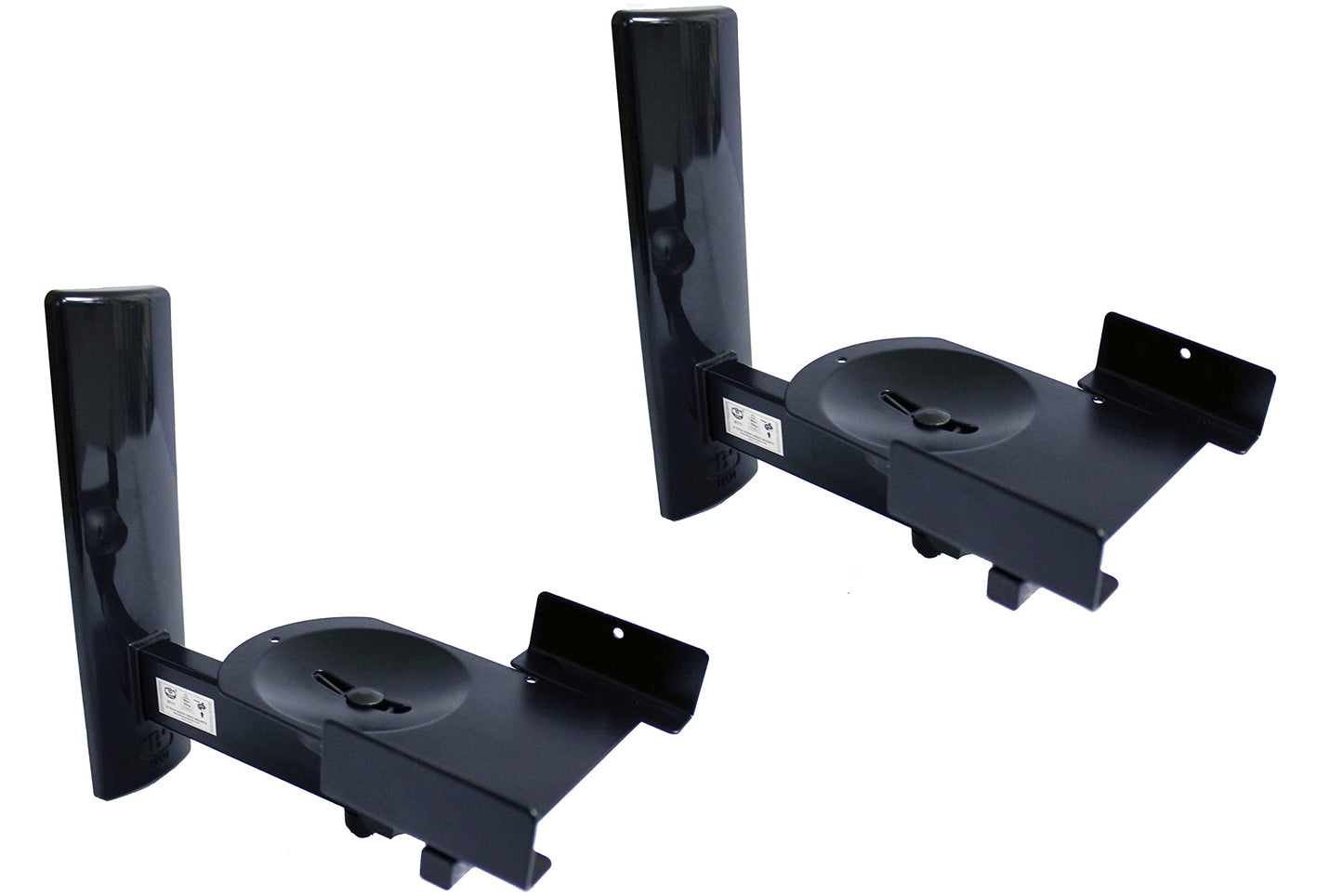 B-Tech BT77 Ultragrip Pro Speaker Mount, Set of 2, Side Clamp with Tilt and Swivel, Black