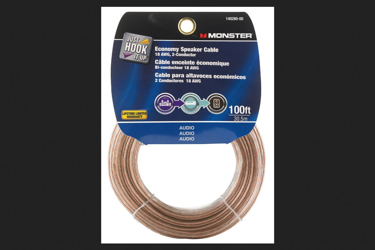 Monster Cable Speaker Wire Economy Grade 100 ' Bulk