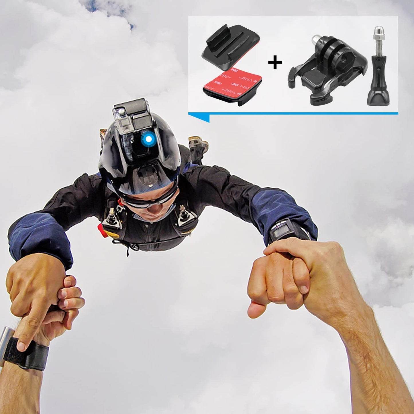 Quick Release Buckle Clip Basic Base Mount Kit, Compatible with Gopro Hero13/12/11/10/9/8/7/6/5/4/3+/3 DJI Osmo Action, AKASO, SJCAM Action Camera(6
