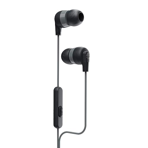 Skullcandy Ink’d+ Wired Earbuds with 3.5mm AUX Plug, Noise Isolating Fit, in-Line Microphone Call and Track Control, Ear Gel Sizes Included for Custom