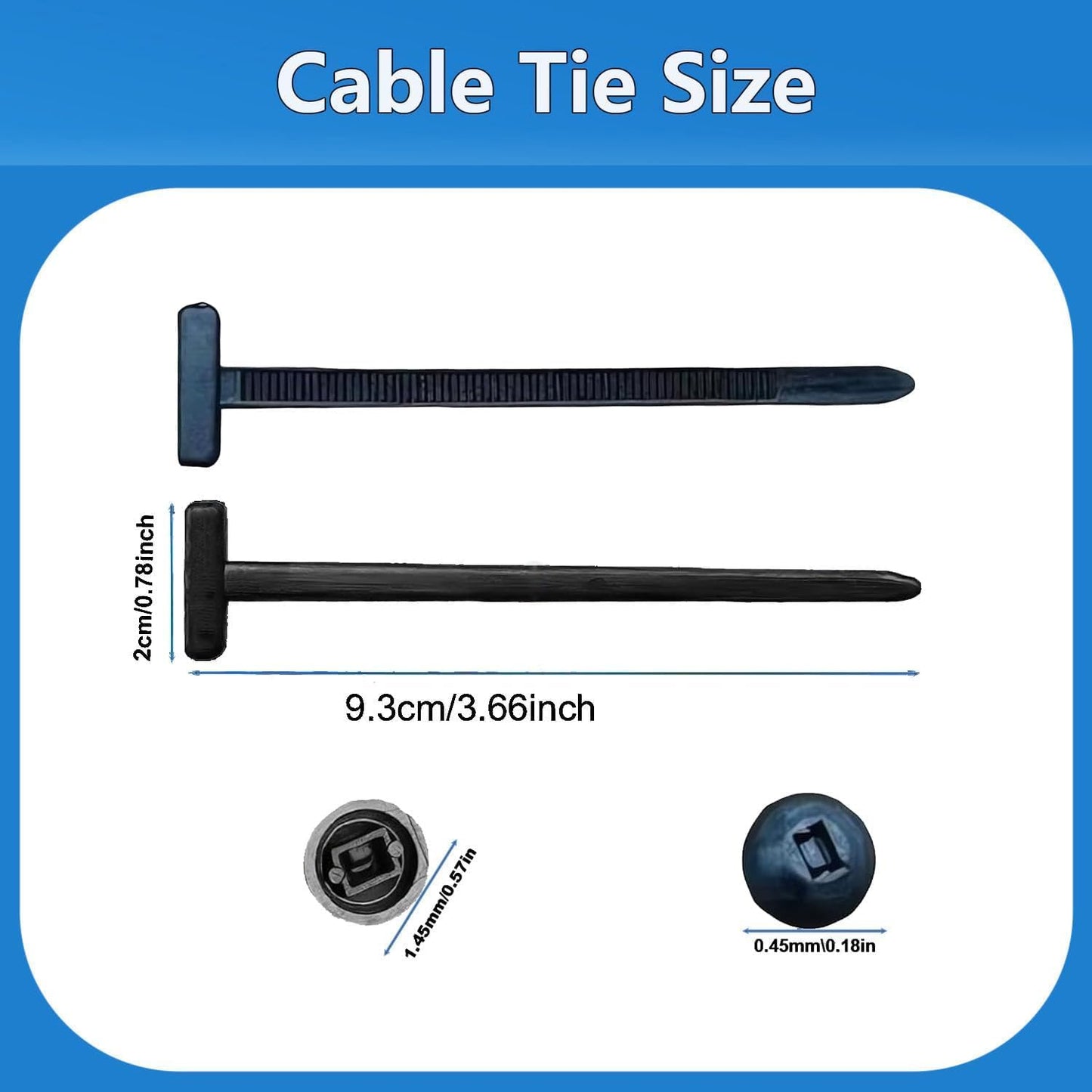 50pcs Nylon Universal Cable Tie Buckles, New Multifunctional Nylon Zip Ties With Pin & Button Design Plastic Cable Ties Tool Fasteners Car Body UV