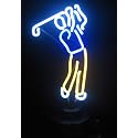 Golfer Neon Sculpture (Multi) (13"H x 7"W x 6"D)