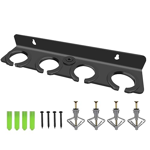 Multi Microphone Holder (Aluminum) for Handheld Dynamic, Wired and Wireless Mics, Multiple Mic Organizer for Mic Stand, Rubber Padding/Wall Mounted or