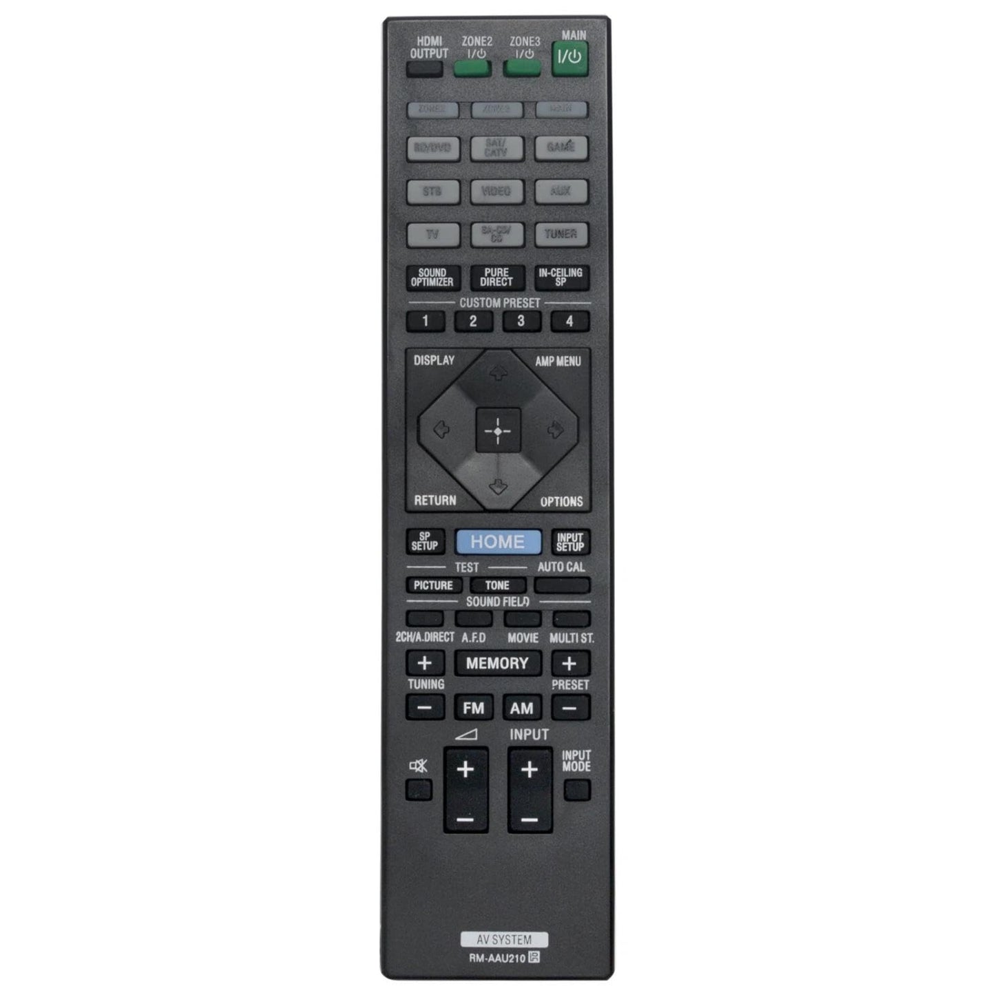 RM-AAU210 Replacement Remote Control for Sony AV Receiver Home Theater System in Living Rooms or Rooms, No Programming or Pairing Needed, Replace