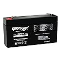 ExpertPower EXP612-1.2Ah 6V Rechargeable Battery, Alarm Battery Replacement for Security System, Home Alarm, GE XT Backup, Replaces DJW6-1.2, 6V1.3AH…