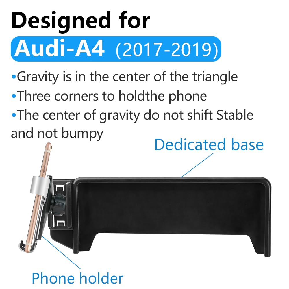LUNQIN Car Phone Holder for 2017 2018 2019 Audi A4 Premium and 2018-2019 Audi A5 & 2018-2020 Q5 Premium[ 7 inch Screen ] Auto Interior Accessories