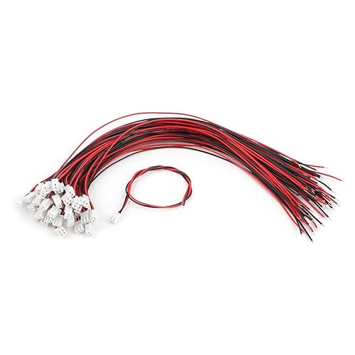 uxcell a15112300ux0203 JST-XH 2.5mm 2-Terminal Female Connector Cable Wire 300mm Length (Pack of 43)