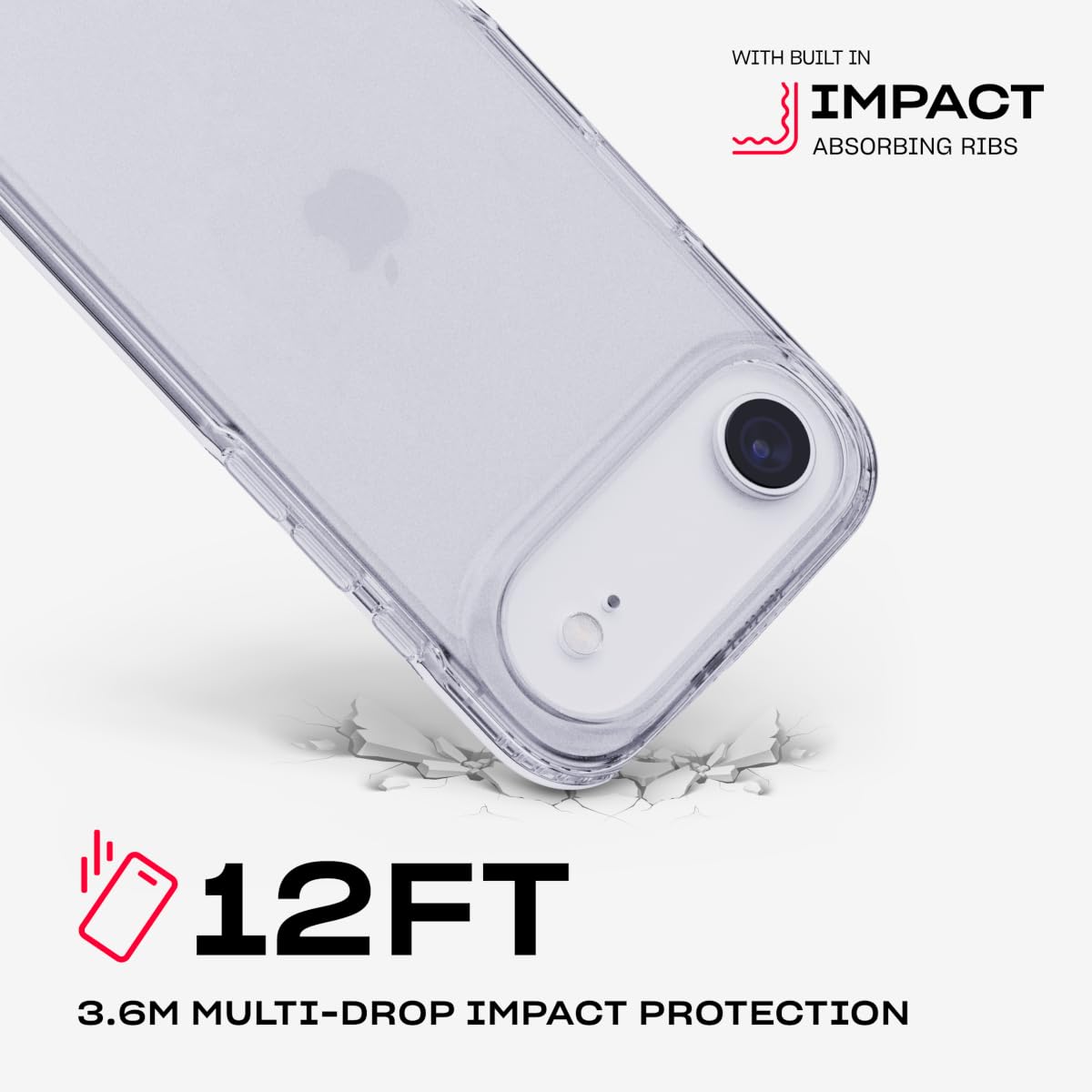 Tech21 EvoClear Case for iPhone 17 Air - Clear | Slim Protective Case | Impact Protection | Wireless Charging Compatible