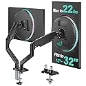 WALI Dual Monitor Stand for 13-32 inch Computer Screens, Dual Monitor Arms for 2 Monitors Holds up to 22 lbs, Height Adjustable Dual Monitors Mount