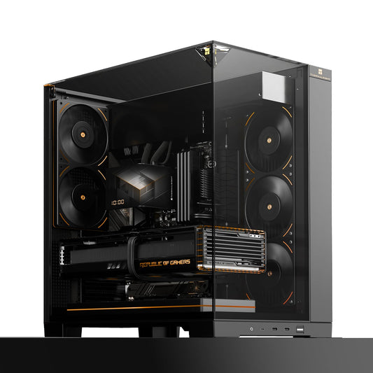 Thermalright A70ATX Gaming Case Three-Sided Pillar-Free Panoramic Glass Panel ?Type-C Port mid-Tower Computer case Tool-Free Quick-Release Vertical
